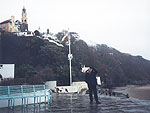 Near the Welsh flag on the dock