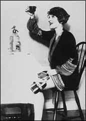 Miss Alice Wilson toast the new year, 1925