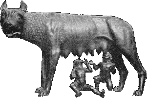 La Lupa Capitolina: Romulus and Remus nursed by the wolf